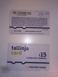 Schede trasporto pubblico di Malta