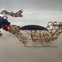 Slitta con renna Natalizia