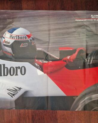 Poster Alain Prost Campione del Mondo F1 1986