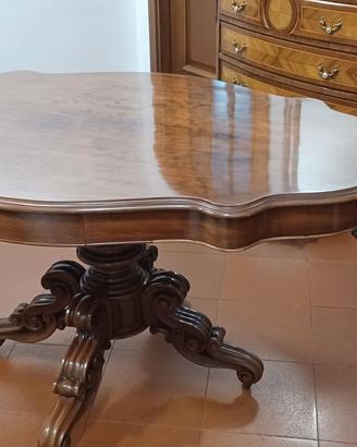 Tavolo da gioco 800  in piuma di mogano .