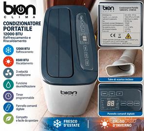 CONDIZIONATORE BION PORTATILE 12000 BTU