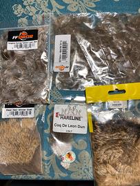 Materiali per costruzione mosche da pesca