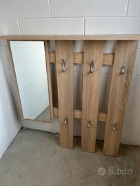 Specchiera appendiabiti a muro 100 x 112
