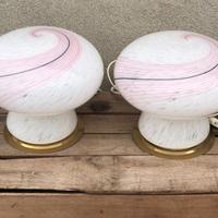 Lampade da tavolo in vetro di Murano stile Venini 