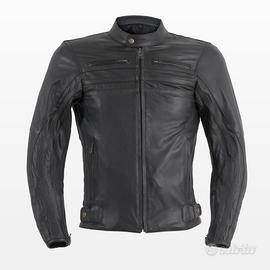 Giacca tecnica per moto in pelle pieno fiore SHADO