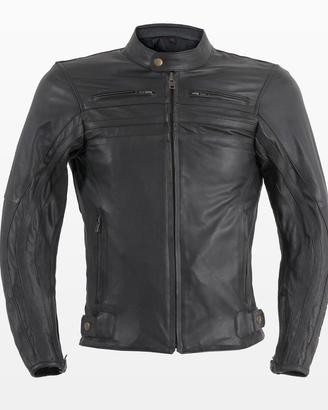 Giacca tecnica per moto in pelle pieno fiore SHADO