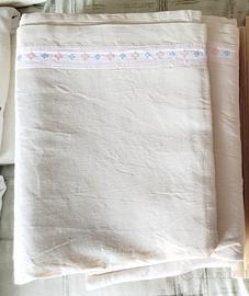 5 lenzuola letto singolo puro cotone ricamato