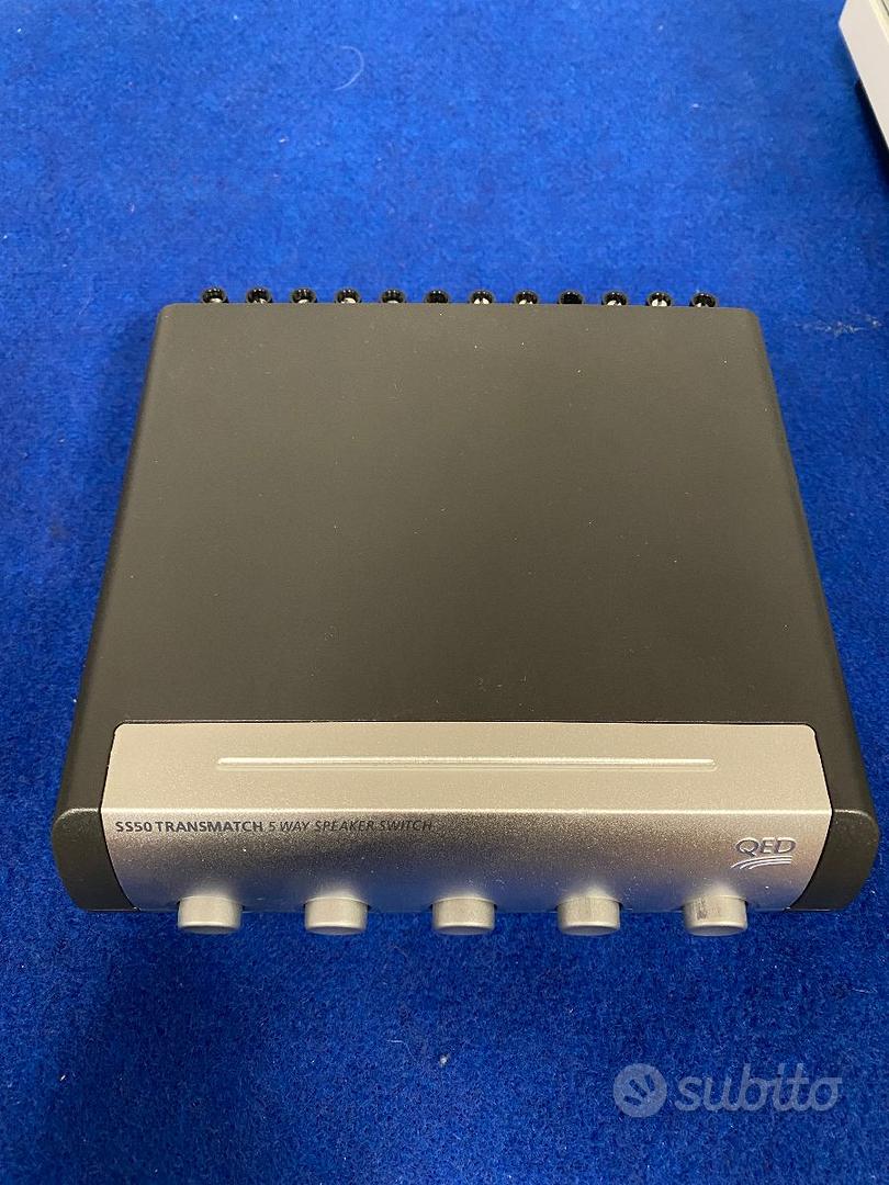 QED SS50 Selettore Per Altoparlanti A 5 Vie - Switch Stereo Con Protezione E Contatti Argentati