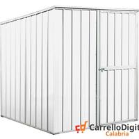 Box da giardino lamiera acciaio 175x185cm bianco