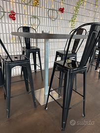 4 Tavoli alti +16 sgabelli