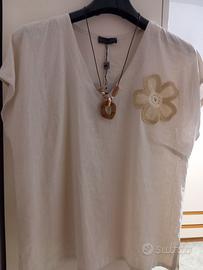 blusa in puro lino