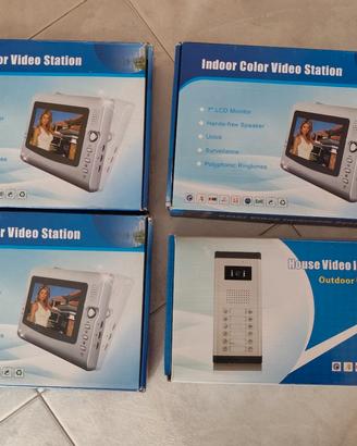 sistema videocitofonico PNI DF-926, trifamigliare 