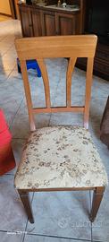 Set 4 Sedie Classiche in Legno - Seduta Imbottita
