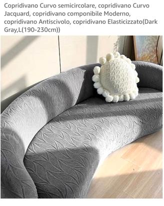 Copridivano curvo semicircolare