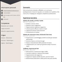 Addetto alle vendite o alla restaurazione