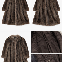 Pelliccia vera di marmotta vintage ampia calda