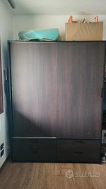 armadio PAX marrone-nero