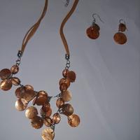 Collana bronzo con orecchini
