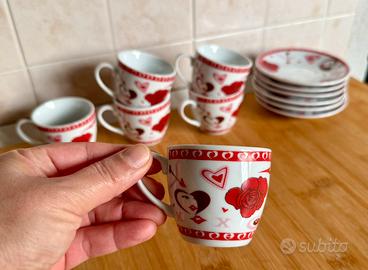 6 tazzine da caffe complete di piattino
