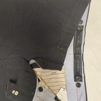 pantaloni blu cotone/lino 