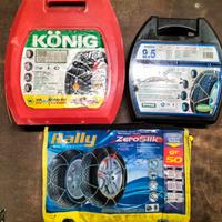 catene da neve vari modelli e misure nuove e usate