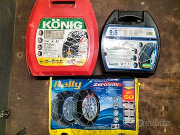 catene da neve vari modelli e misure nuove e usate