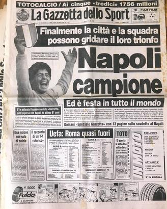 Giornale napoli maradona vintage