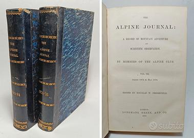 THE ALPINE JOURNAL due volumi 1874-76 e 1882-84