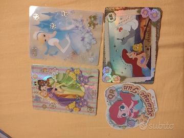 Card carte sirenetta Ariel cenerentola tiana belle