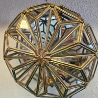 APPLIQUE VINTAGE LAMPADA OTTONE DA SOFFITTO