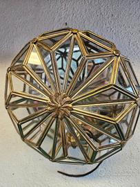 APPLIQUE VINTAGE LAMPADA OTTONE DA SOFFITTO