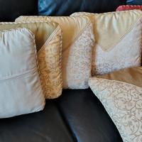 Set 7 Cuscini Arredo Beige e Verde