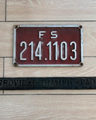 Targhe cimeli fs treni ferrovie