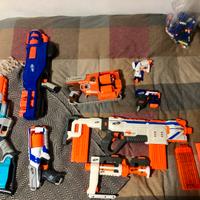 Set 7 modelli Nerf+proiettili etc