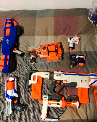 Nerf 7 modelli +proiettili e caricatori
