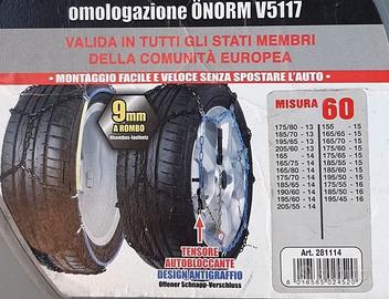 CATENE DA NEVE AUTO GRUPPO 45 OMOLOGATE A ROMBO 9mm MONTAGGIO