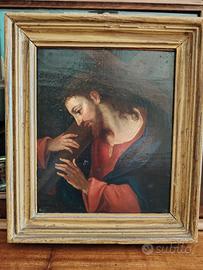 Splendido dipinto devozionale - Cristo Portacroce 