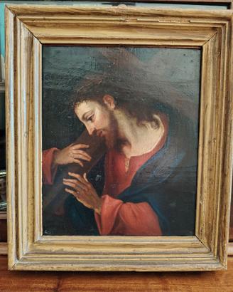 Splendido dipinto devozionale - Cristo Portacroce 