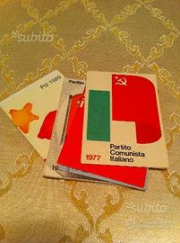 Tessere iscrizione PARTITO COMUNISTA ITALIANO