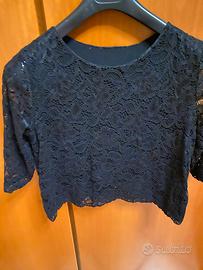 Camicetta da donna, pizzo nero