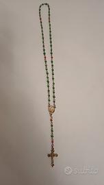 rosario in argento con pietre dure