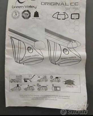 portatutto Ford Fiesta dal 2022 per  tetto piatto