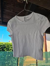 T-shirt H&M bianca bambina tg S H&M