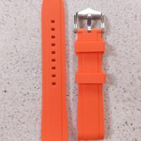 Cinturino orologio arancione 20 mm ansa curva