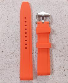 Cinturino orologio arancione 20 mm ansa curva