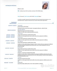 Occupazione come addetta pulizie o segretaria