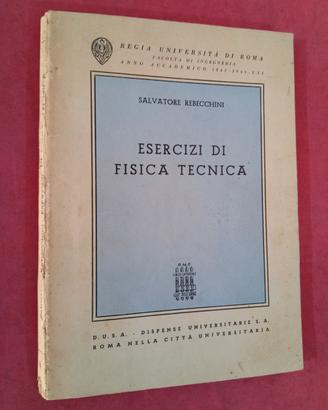 libro scientifico 1942-43 Esercizi fisica tecnica 