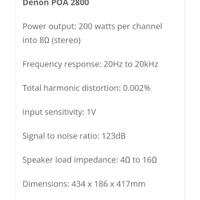 Amplificatore Finale Denon POA 2800