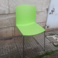 Sedie in acciaio cromato e polipropilene