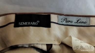 Abito completo uomo di lino marrone  taglia 50